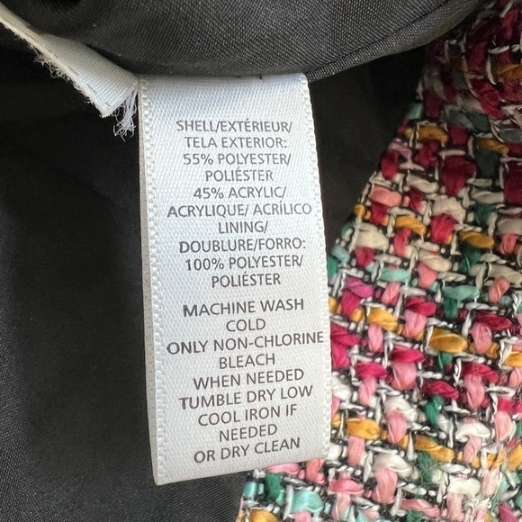 LOFT multicolor woven skirt, fullly lined, size 10 - Picture 6 of 6